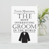 Mooiste uitnodiging voor vrijgezellenfeest bruideg (Staand voorkant)