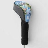 Mooiste Vader Aangepaste Foto Monogram Golfbaan Golfheadcover (Schuin)