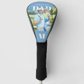 Mooiste Vader Aangepaste Foto Monogram Golfbaan Golfheadcover (Voorkant)