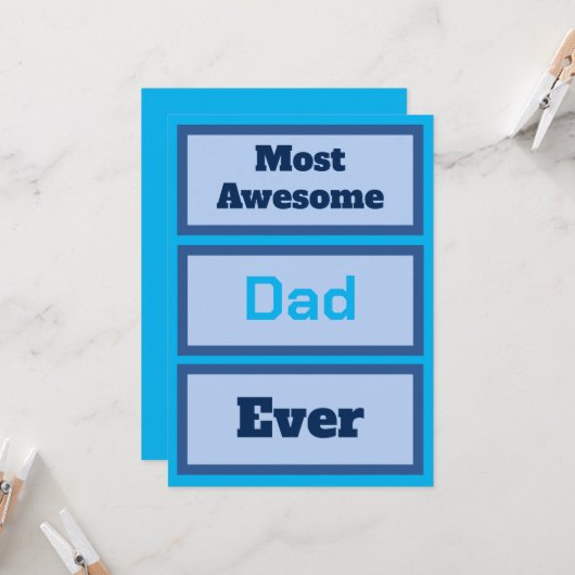 Mooiste Vader Ooit Plat Kaart (Voorkant / Achterkant in situ)