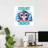 Mooiste van het stel woordspeling Cute baby Pinguï Poster (Thuiskantoor)