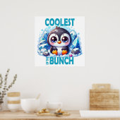 Mooiste van het stel woordspeling Cute baby Pinguï Poster (Keuken)