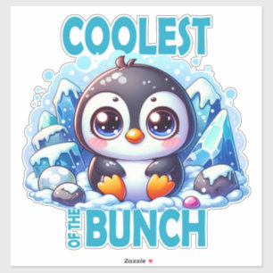 Mooiste van het stel woordspeling Cute baby Pinguï Sticker