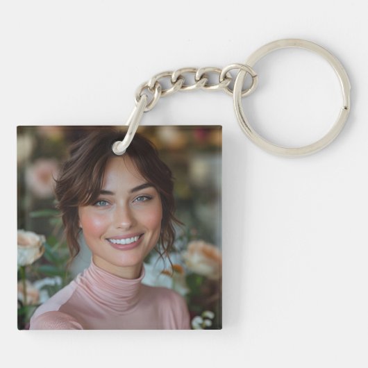 Mooiste vrouw levend vriendin vrouw sleutelhanger (Achterkant)