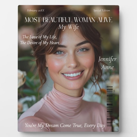 Mooiste vrouw levend vrouw vriendin fotoplaat (Voorkant)