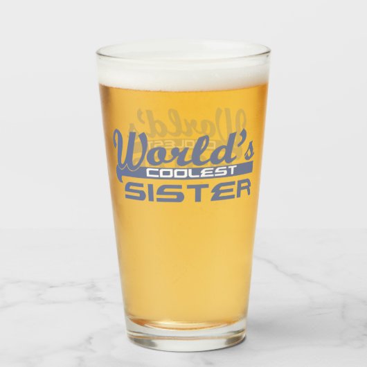 Mooiste Zus van de Wereld Glas (Voorkant gevuld)