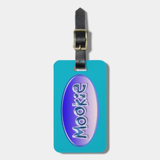 "MOOKIE", bijnaam Label Bagagelabel (Voorkant verticaal)