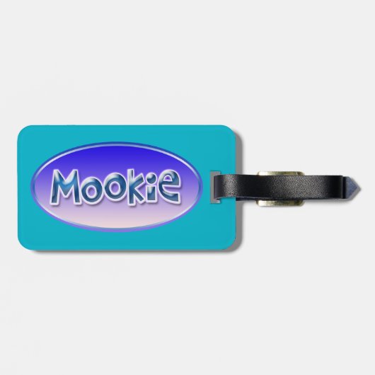 "MOOKIE", bijnaam Label Bagagelabel (Achterkant horizontaal)