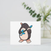 Mool bij muziek met gitaar briefkaart (Staand voorkant)