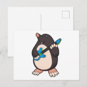 Mool bij muziek met gitaar briefkaart (Voorkant / Achterkant)