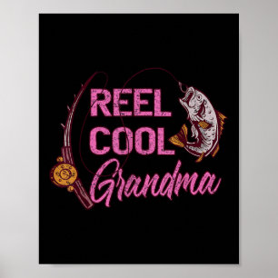 Mool Cool Oma Vrouw Hengelaars Vissen Poster