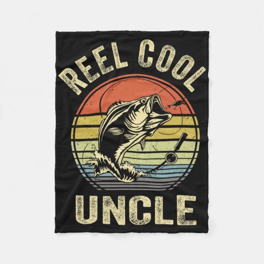 Mool Cool Oom Shirt Vaderdag B Vis Vader Vissen Fleece Deken (Voorkant)