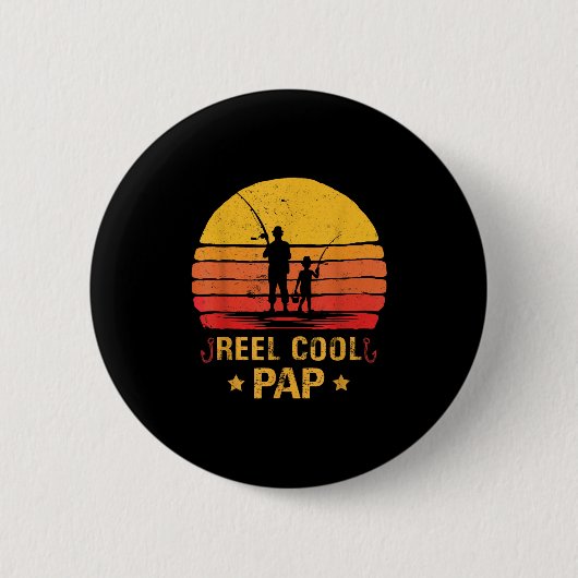 Mool Cool Pap Visvangst Vaderdag Ronde Button 5,7 Cm (Voorkant)