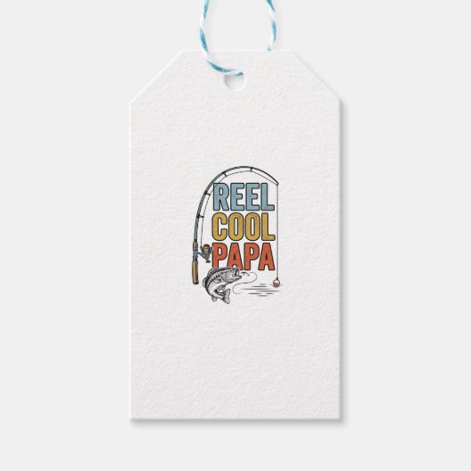 Mool Cool Papa Vis Shirt Ontwerp_1 Cadeaulabel (Voorkant)