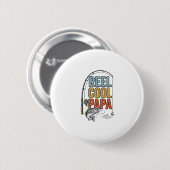 Mool Cool Papa Vis Shirt Ontwerp_1 Ronde Button 5,7 Cm (Voorkant /achterkant)