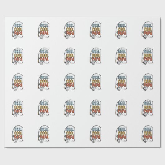 Mool Cool Papa Visshirt Ontwerp_1 Cadeaupapier (Vlak)