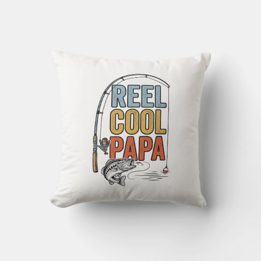 Mool Cool Papa Visshirt Ontwerp_1 Kussen (Voorkant)