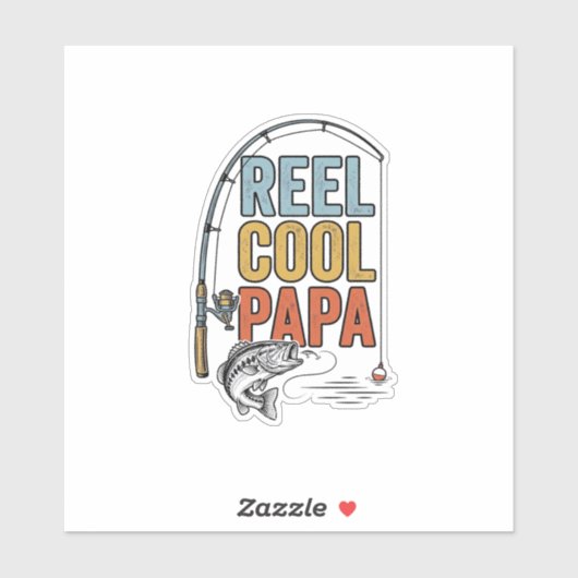Mool Cool Papa Visshirt Ontwerp_1 Sticker (Vel)