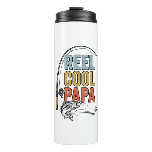 Mool Cool Papa Visshirt Ontwerp_1 Thermosbeker (Voorkant)