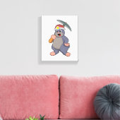 Mool met houweel canvas afdruk (Insitu (Woonkamer))