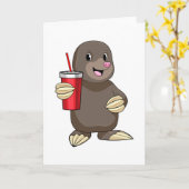 Mool met koffiemok kaart (Gele Bloem)