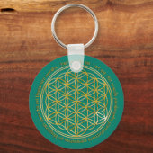 Moola Mantra/Blume Des Lebens | groen Sleutelhanger (Voorkant)
