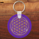 Moola Mantra/Blume Des Lebens | violet Sleutelhanger (Voorkant)