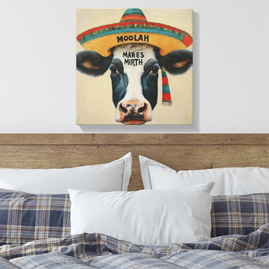moolah make mirth Hispanic AStretched Canvas Afdru Afdruk (Insitu (Slaapkamer))