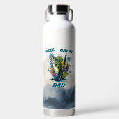 Moolig Goede Vader Visenthousiast Vaderdag Cadeau Waterfles (Voorkant)