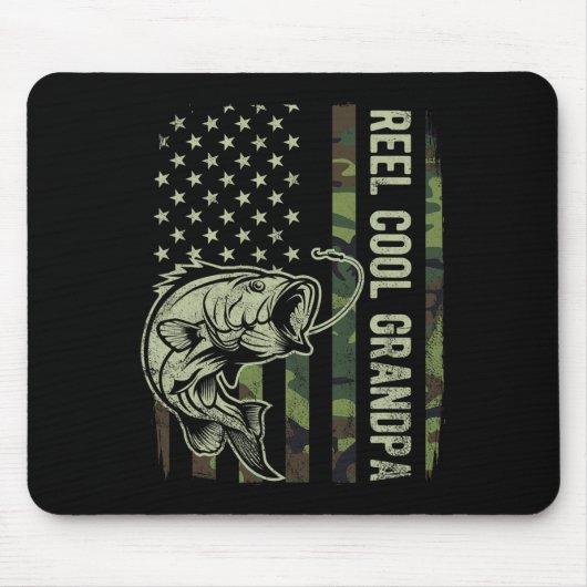 Moolle Opa Camouflage Amerikaanse Vlag Vader Muismat (Voorkant)