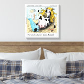 Moomaid Funny 1/2 Mermaid 1/2 Koe Canvas Print (Insitu (Slaapkamer))