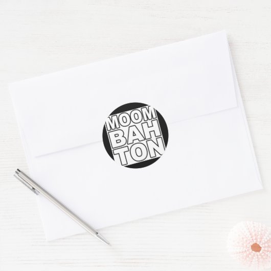 moombahton ronde sticker (Envelop)