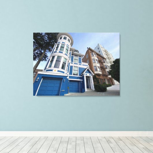 Moomin House, San Francisco Canvas Afdruk (Insitu (Houten vloer))