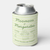 Moomoos & Margaritas Green Bachelorette Blikjeskoeler (Blikje Voorkant)