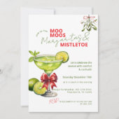 MooMoos, Margaritas & Mistletoe Christmas Party Kaart (Voorkant)
