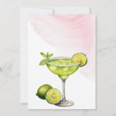 MooMoos & Margaritas Pink Birthday Party Kaart (Achterkant)