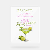 MooMoos & Margaritas Verjaardags Welkom Bord (Voorkant)