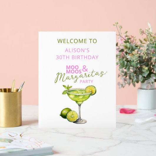 MooMoos & Margaritas Verjaardags Welkom Bord (Huwelijk)