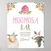 Moomosa Bar Mimosa Farm Animals Barnyard Birthday Poster (Voorkant)