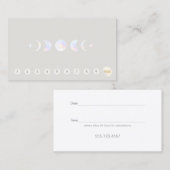 Moon 10 Punch Customer Loyalty Appointment Visitekaartje (Voorkant / Achterkant)