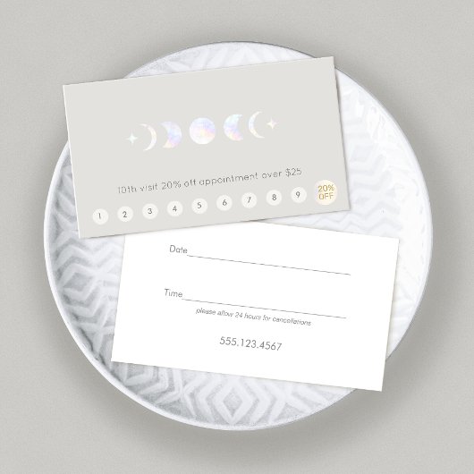 Moon 10 Punch Customer Loyalty Appointment Visitekaartje
