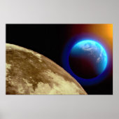 Moon, aarde en zon poster (Voorkant)