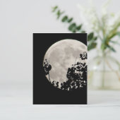 Moon achter donkere bladeren briefkaart (Staand voorkant)