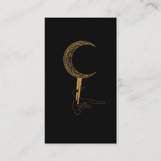 Moon Aerial Hoop Artist Circus Yoga Aerialist Visitekaartje (Voorkant)