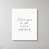 Moon and Back Gold Confetti Canvas Afdruk (Voorkant)