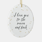 Moon and Back Gold Confetti Keramisch Ornament (Rechts)