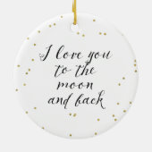 Moon and Back Gold Confetti Keramisch Ornament (Achterkant)