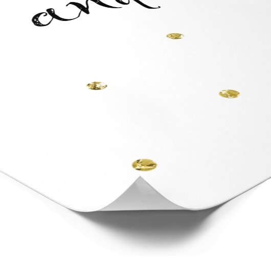 Moon and Back Gold Confetti Poster (Hoek)