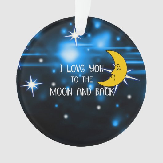 Moon and Back, populair design, keramische sierele Ornament (voorkant)