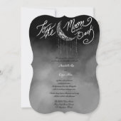 Moon and Back Silver and Black Night Sky Kaart (Voorkant)